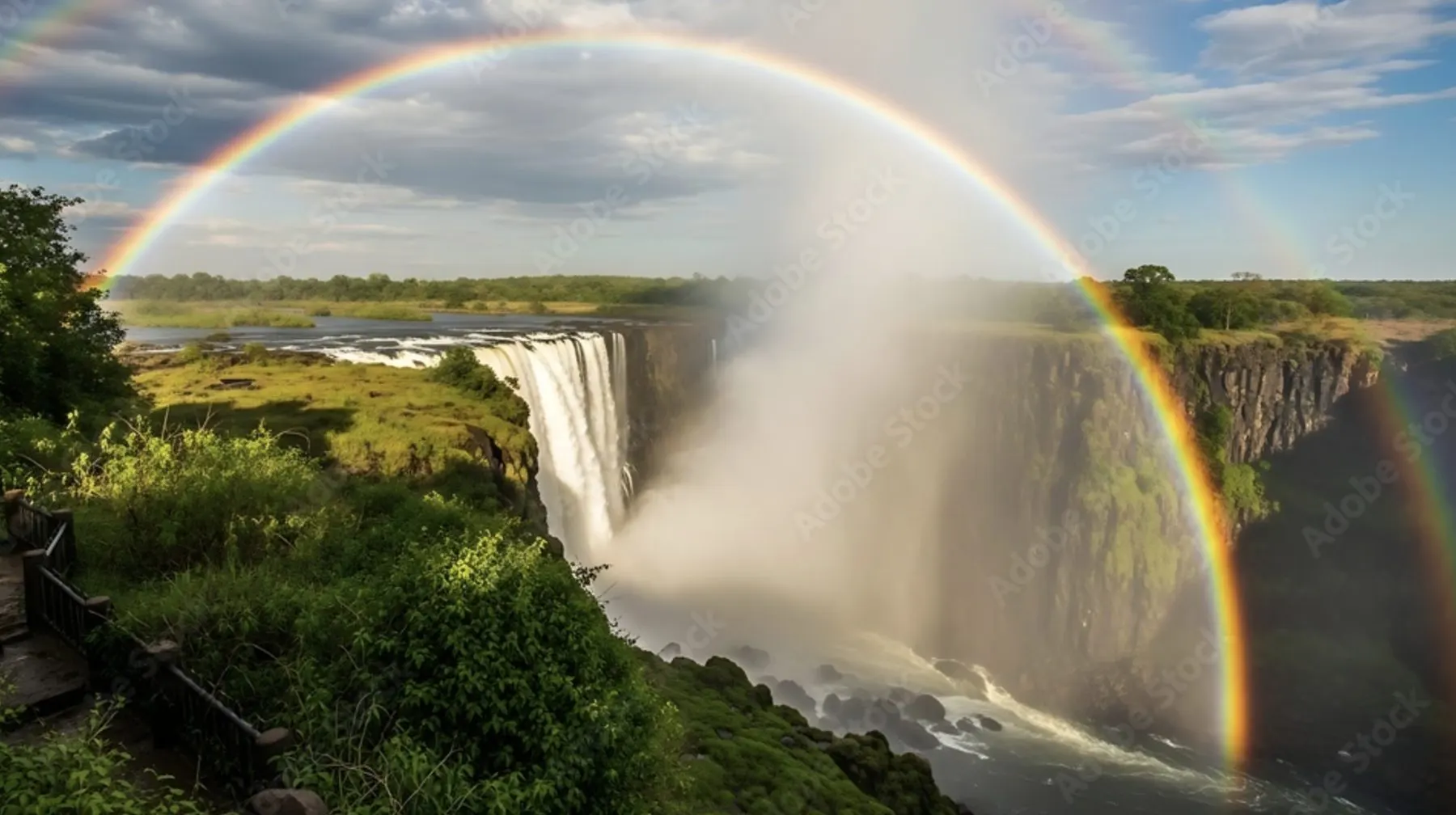 Rainbow over Victoria Falls